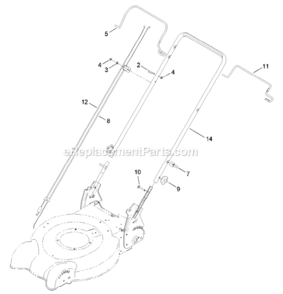 Handle_Assembly Diagram and Parts List for  Lawn Boy Lawn Mower